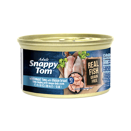 Snappy Tom Premium cat food can