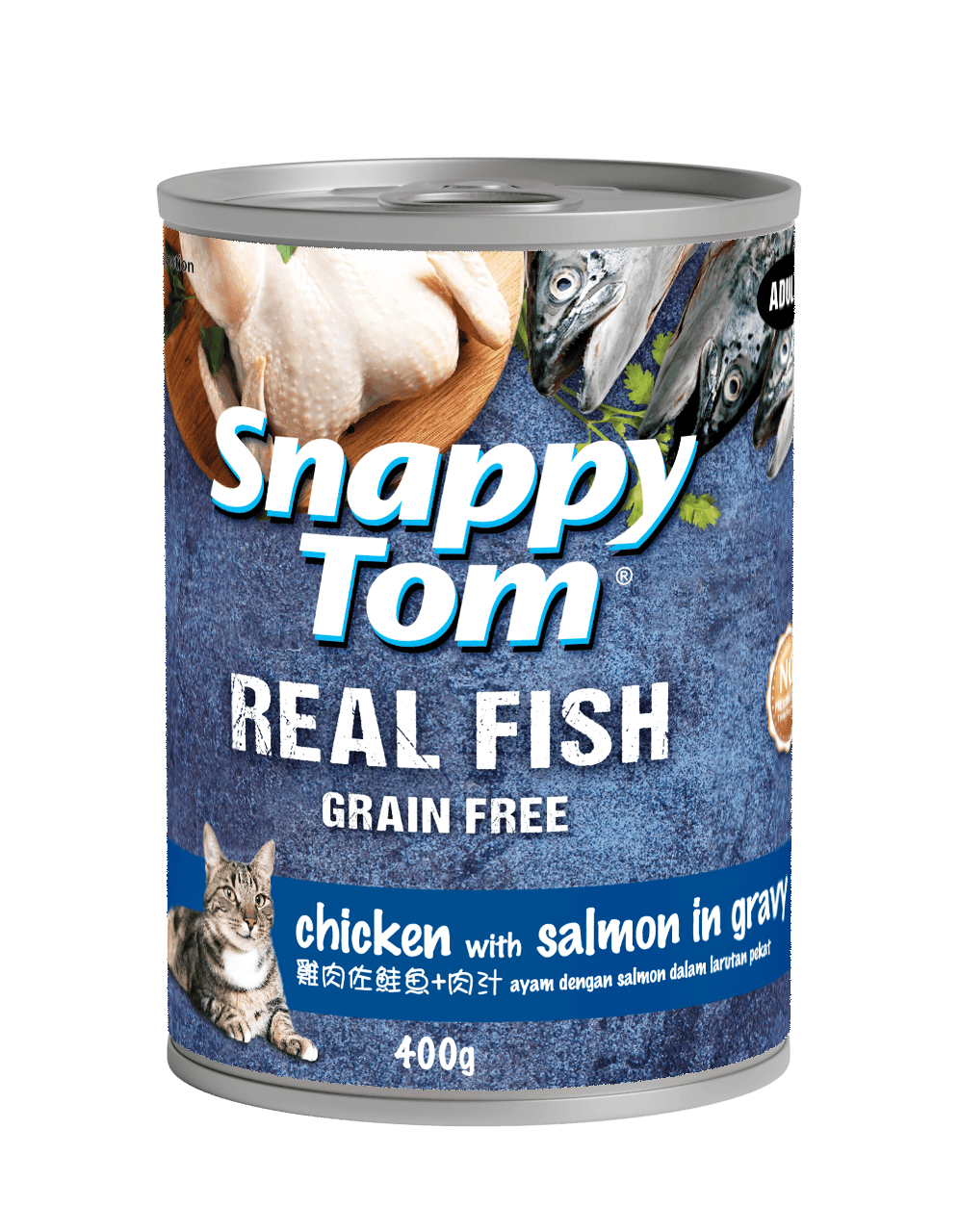 Chicken with Salmon in Gravy